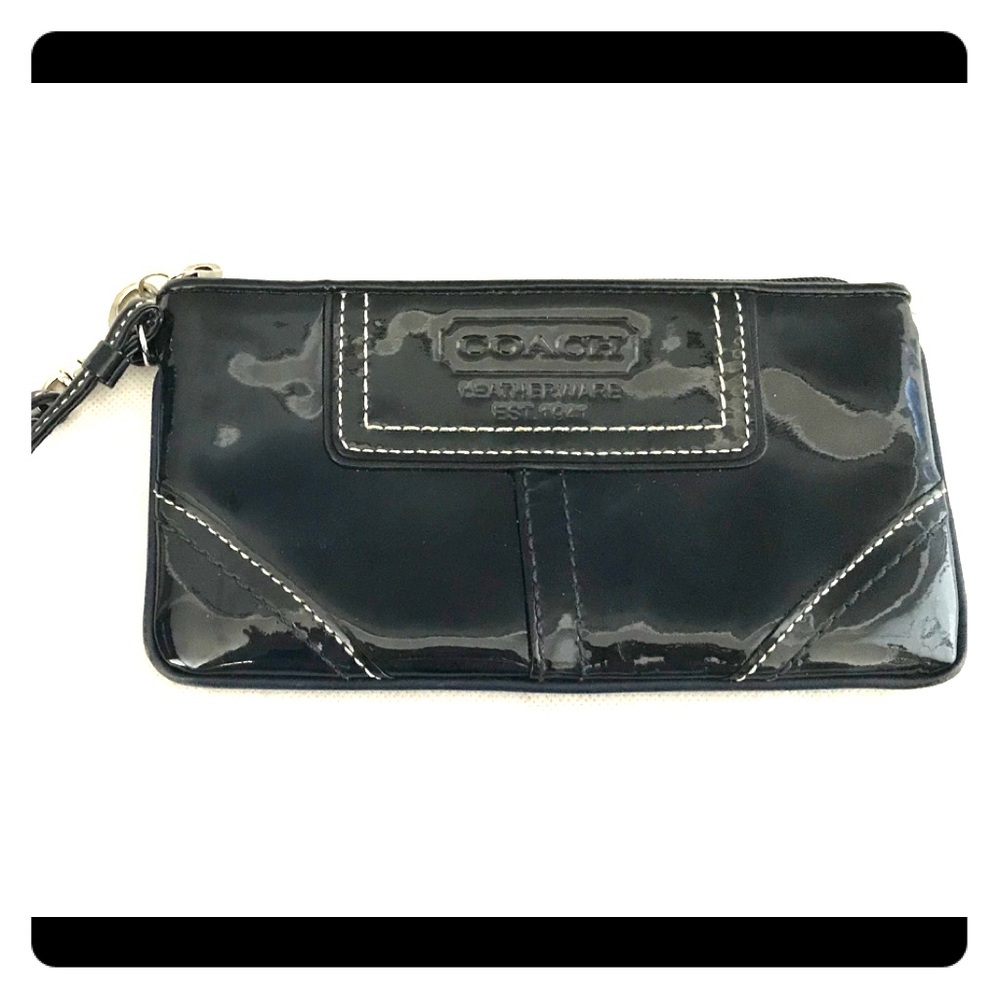 Coach patent leather wristlet